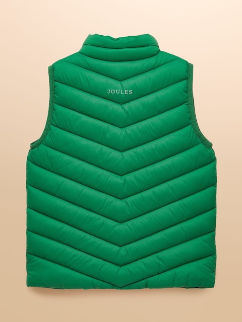 Joules Kids' Crofton Gilet Green Showerproof Padded Gilet
