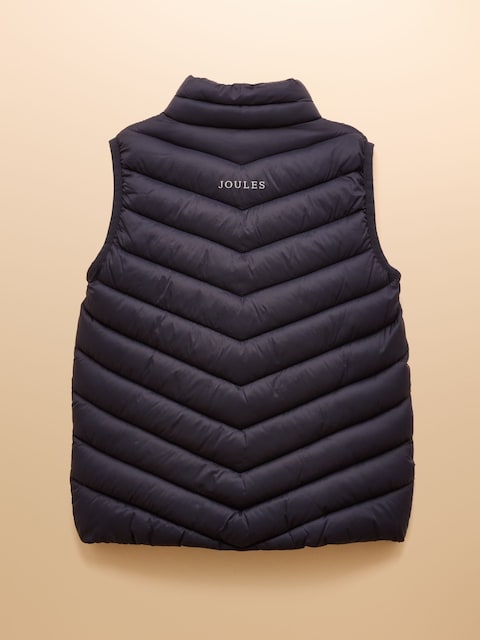 Joules Kids' Crofton Gilet Navy Blue Showerproof Padded Gilet
