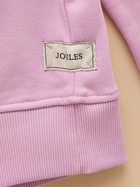 joules Kids Sundaze Purple Crew Neck Slogan Sweatshirt