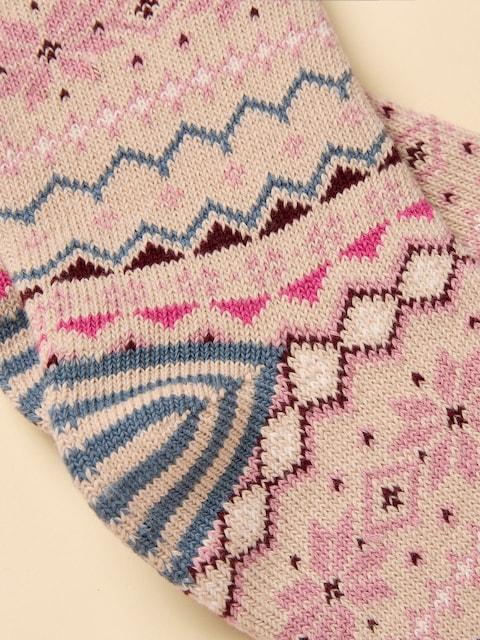 joules Lucille Neutral Fair Isle Cotton Blend Socks