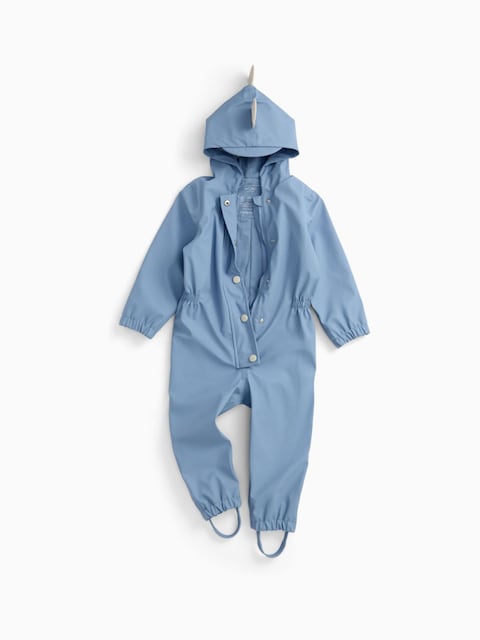 joules MORI Blue MORI Blue Dinosaur Lined Waterproof Puddlesuit