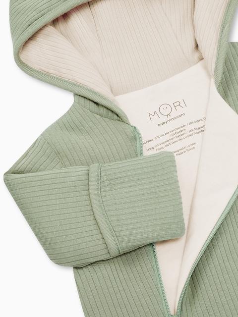 joules MORI Green MORI Supersoft Cosy Zip-Up Pramsuit
