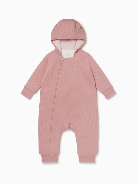 joules MORI Pink MORI Supersoft Cosy Zip-Up Pramsuit