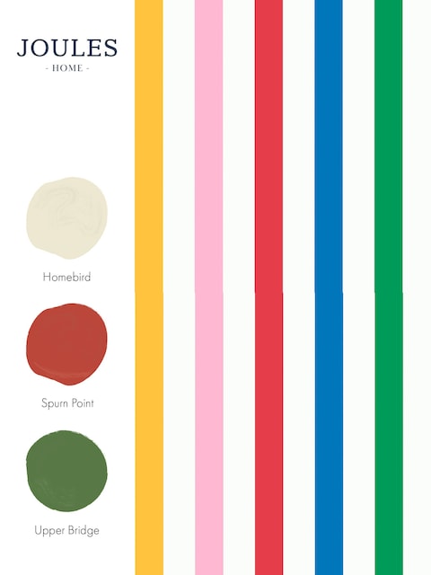 joules Multi Country Critters Chunky Stripe Wallpaper 10M