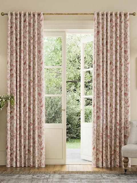 Joules Natural Festival Pheasants Blackout Eyelet Curtains