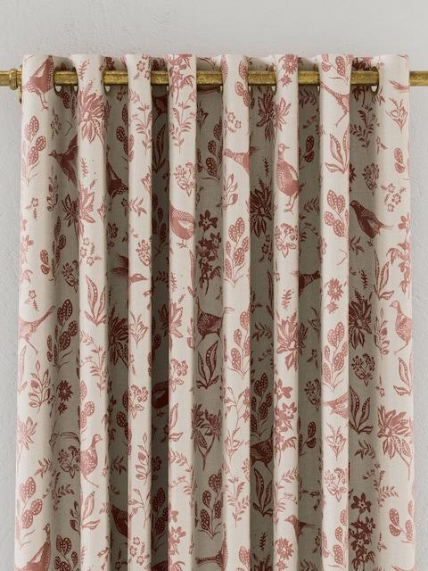 Joules Natural Festival Pheasants Blackout Eyelet Curtains