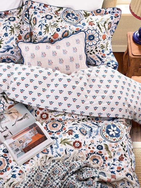Joules Navy Multi Festival Flowers Duvet Cover And Pillowcase Set