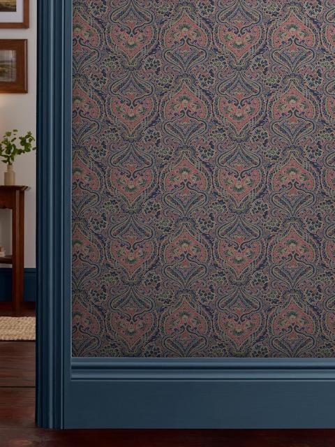 Joules Navy/Multi Opulent Paisley Print 10M Wallpaper
