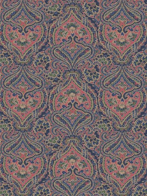 Joules Navy/Multi Opulent Paisley Print 10M Wallpaper