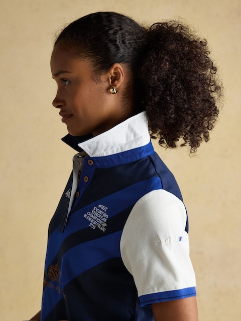 joules Official Blenheim Navy European Championship Pique Polo Shirt