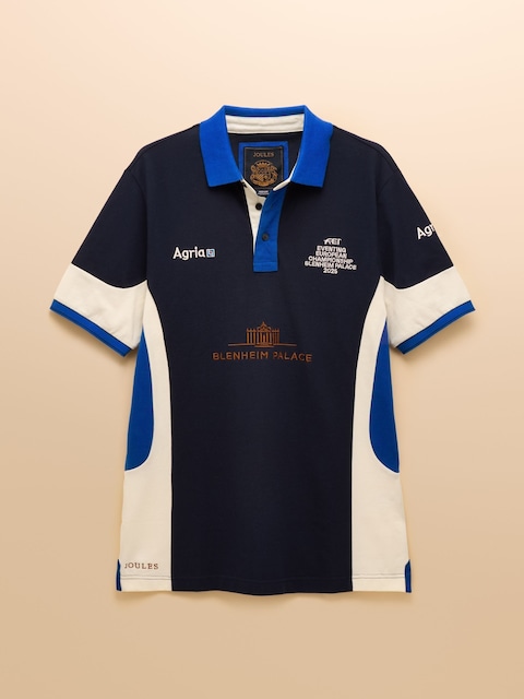 joules Official Blenheim Navy European Championship Pique Polo Shirt