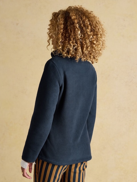 Joules Official Burghley Navy Full Zip Heritage Fleece