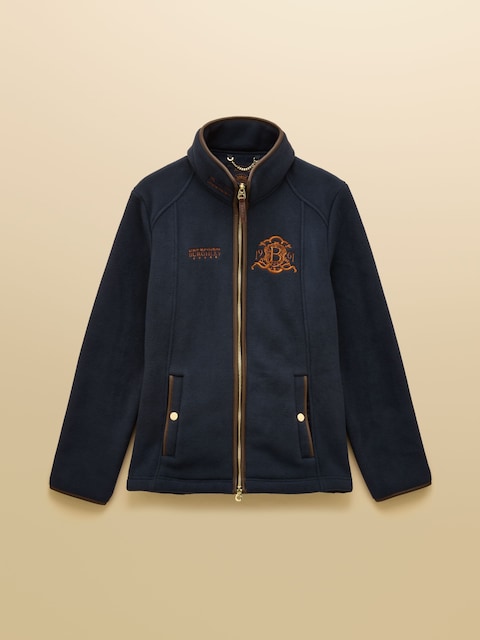 joules Official Burghley Navy Full Zip Heritage Fleece