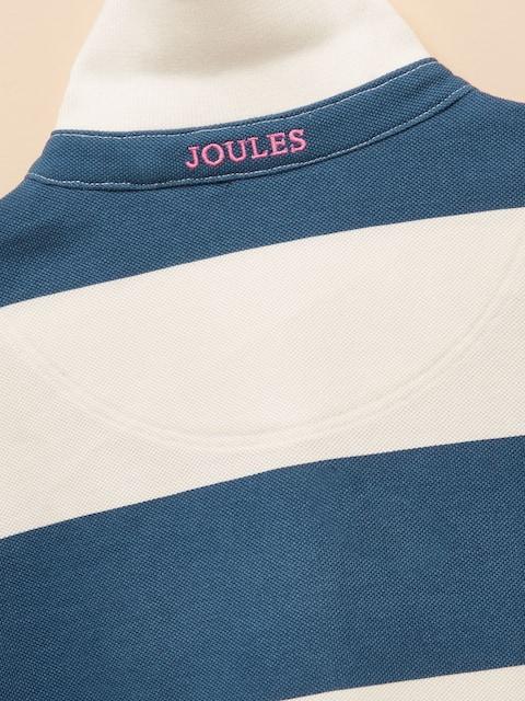 joules Orla Blue/White Short Sleeve Polo Shirt Dress