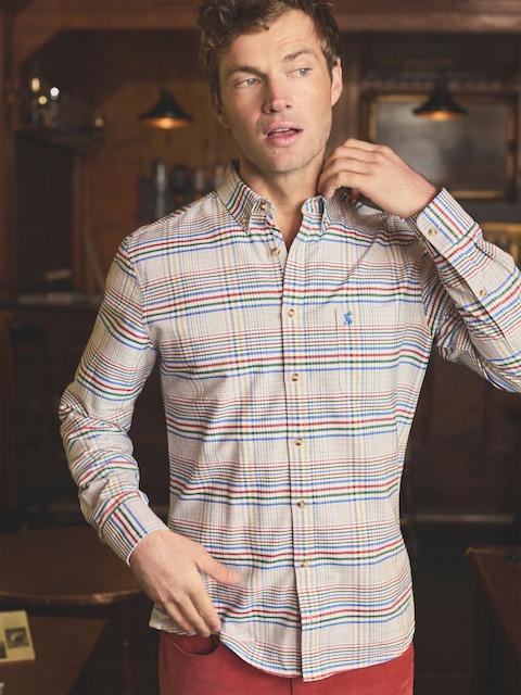 Joules Oxford Classic Fit Multi Check Long Sleeve Cotton Shirt