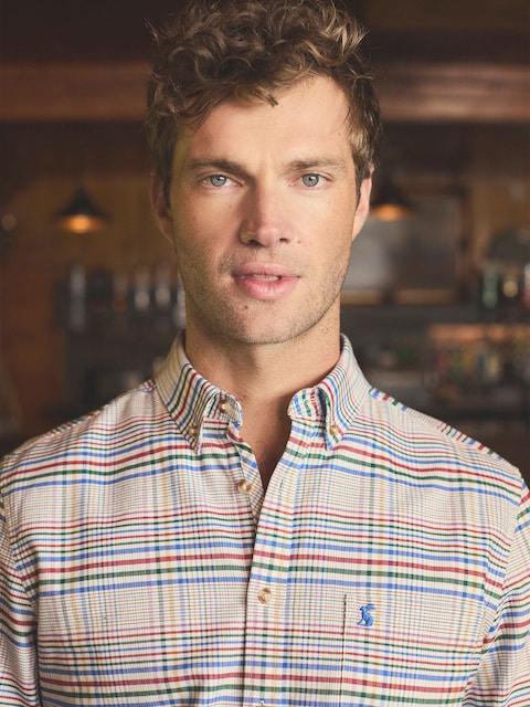 Joules Oxford Classic Fit Multi Check Long Sleeve Cotton Shirt