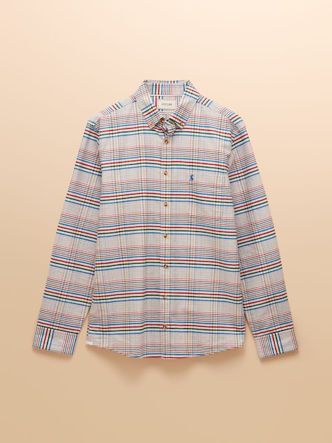 joules Oxford Classic Fit Multi Check Long Sleeve Cotton Shirt