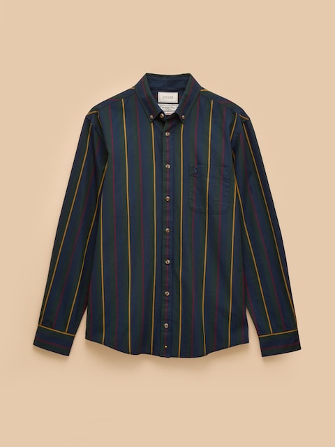 joules Oxford Classic Fit Multi Stripe Long Sleeve Cotton Shirt