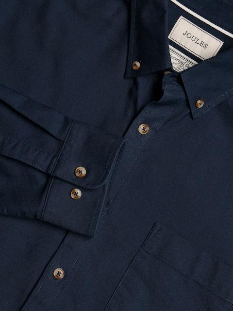 Joules Oxford Classic Fit Navy Blue Long Sleeve Cotton Shirt