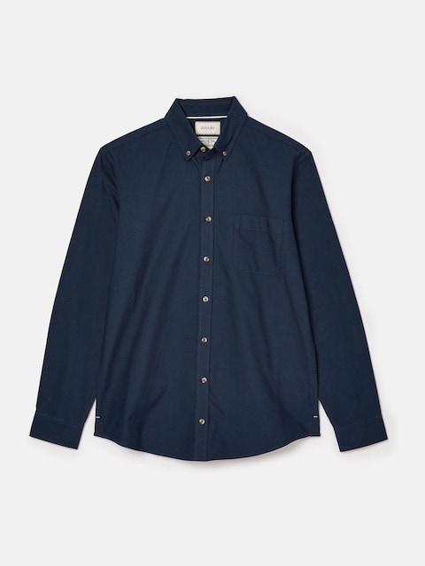 joules Oxford Classic Fit Navy Blue Long Sleeve Cotton Shirt