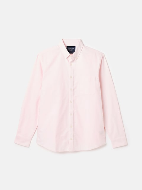 joules Oxford Classic Fit Pink Long Sleeve Cotton Shirt