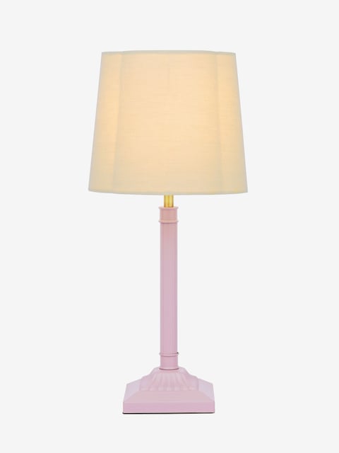 joules Pink Buscot Square Base Table Lamp with Shade