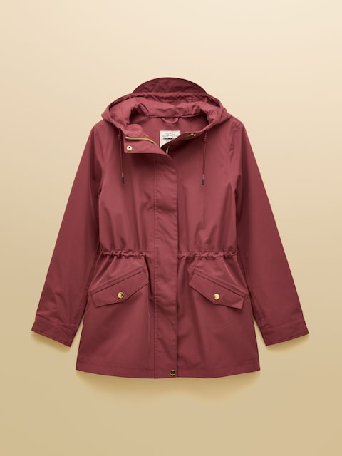 joules Portwell Port Waterproof Raincoat With Hood and Adjustable Waist