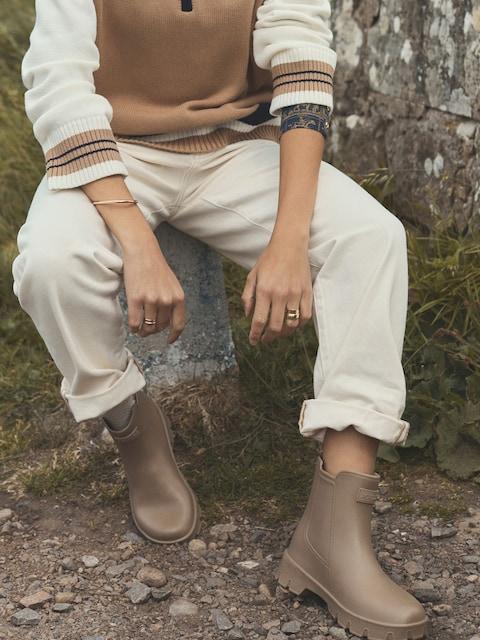 Joules Raindance Mink Brown Lightweight EVA Ankle Wellies