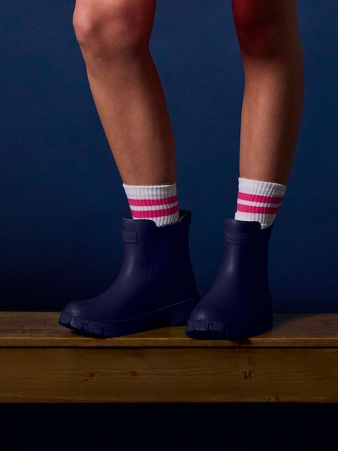 Joules Raindance Navy Blue Lightweight EVA Ankle Wellies
