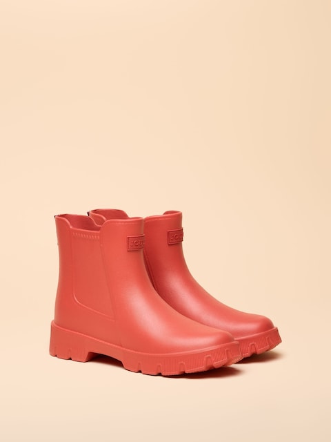 Joules Raindance Red/Orange Lightweight EVA Ankle Wellies