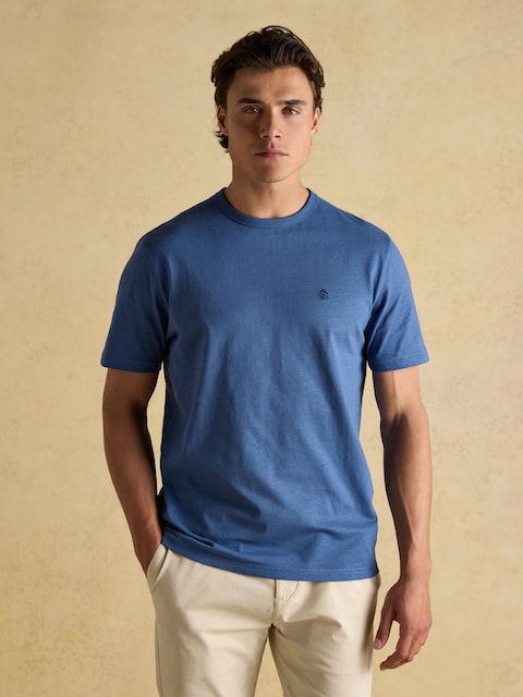 Joules Rugby Club Mid Blue Crew Neck Cotton T-Shirt