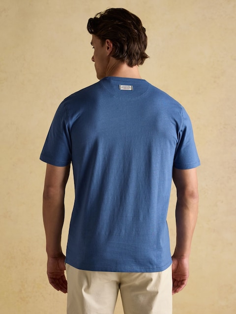 Joules Rugby Club Mid Blue Crew Neck Cotton T-Shirt