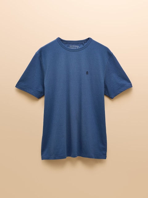 joules Rugby Club Mid Blue Crew Neck Cotton T-Shirt