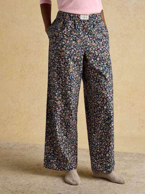 Joules Stella Ditsy Floral Woven Brushed Cotton Trouser