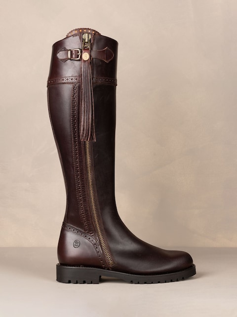 Joules The Spanish Boot Company Brown Tall Tread Sole Spanish Riding Boots