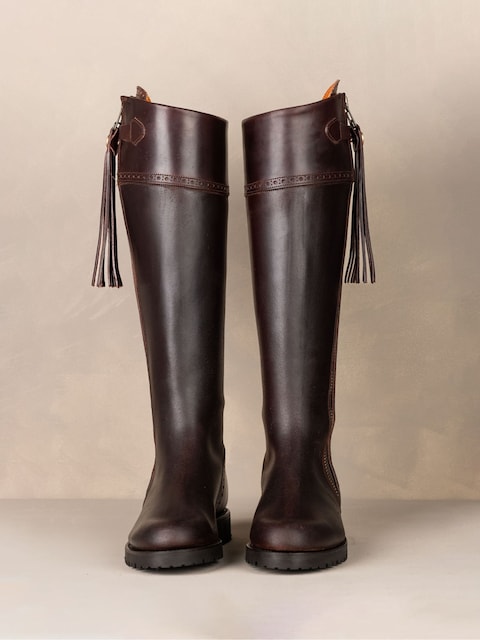 Joules The Spanish Boot Company Brown Tall Tread Sole Spanish Riding Boots