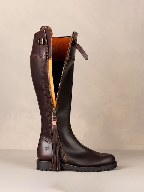 joules The Spanish Boot Company Brown Tall Tread Sole Spanish Riding Boots