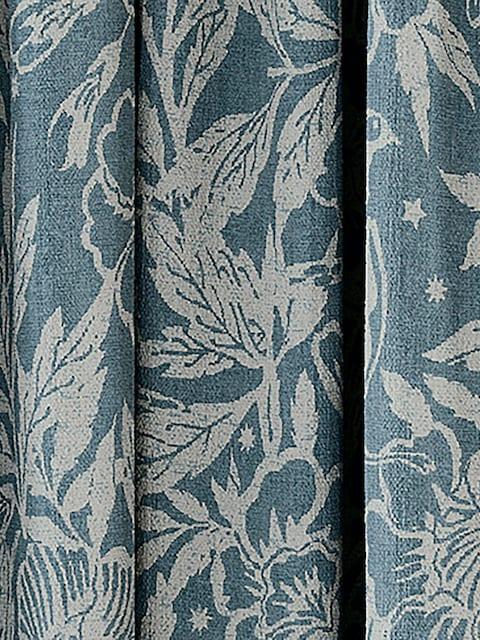 joules Twilight Ditsy Set of 2 Blue Pencil Pleat Curtains
