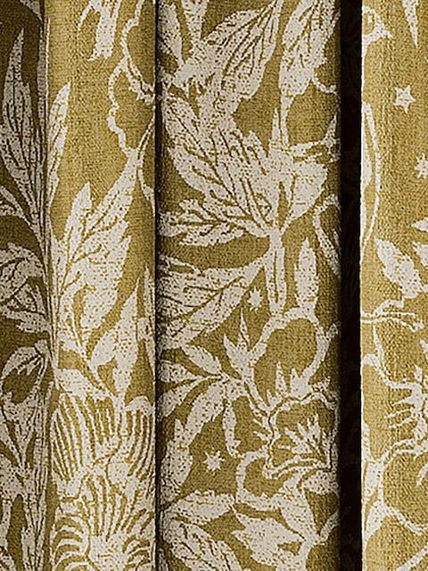 joules Twilight Ditsy Set of 2 Gold Pencil Pleat Curtains