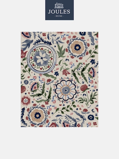 Joules White Festival Flowers Antique 10M Wallpaper