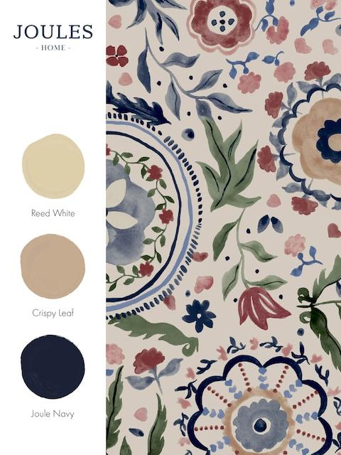 joules White Festival Flowers Antique 10M Wallpaper