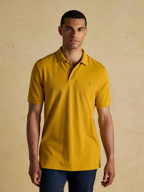 Joules Woody Mustard Yellow Cotton Pique Polo Shirt