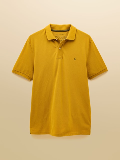 joules Woody Mustard Yellow Cotton Pique Polo Shirt