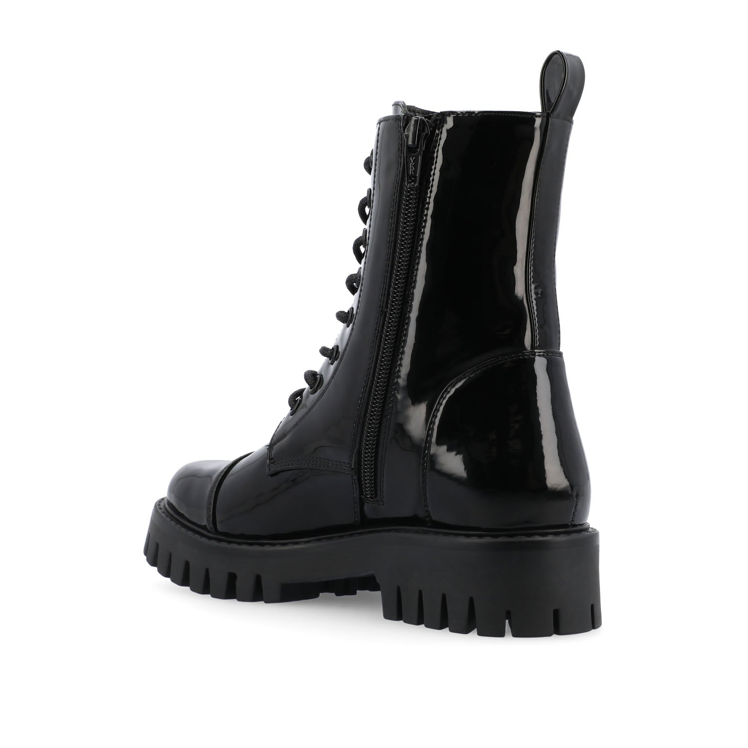 Journee Collection AALEY LACE-UP BOOTIES IN VEGAN LEATHER Bone PU