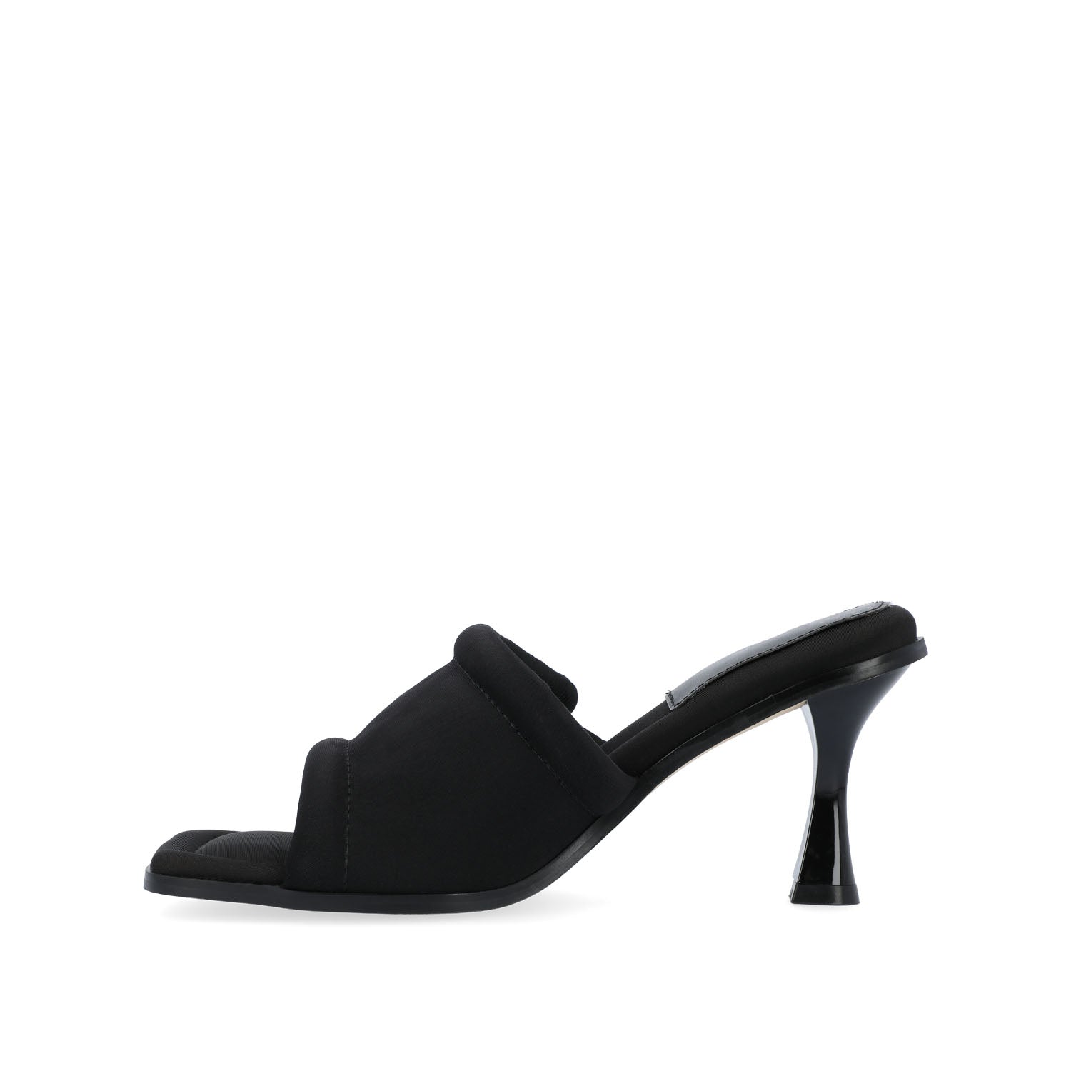 Journee Collection ADDRIEL MULE HEELS IN FAUX LEATHER Black