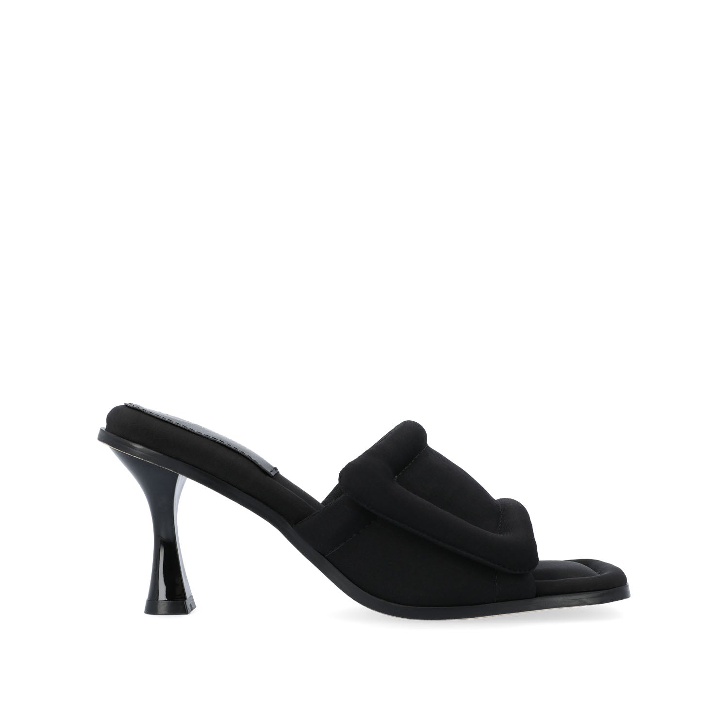 journee collection ADDRIEL MULE HEELS IN FAUX LEATHER Black