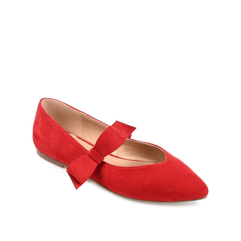 Journee Collection AIZLYNN MARY JANE FLATS IN FAUX SUEDE Taupe