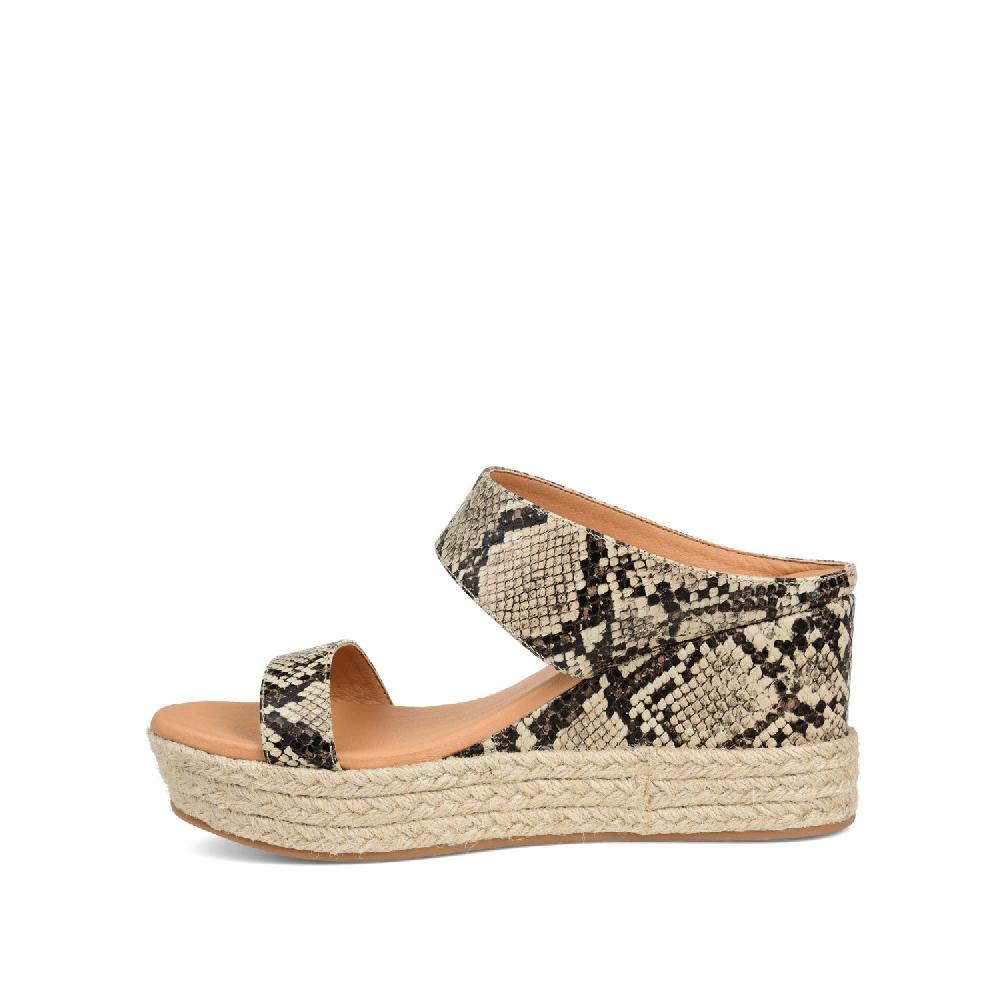 Journee Collection ALISSA WEDGE HEELED SANDALS Classic Blue Denim