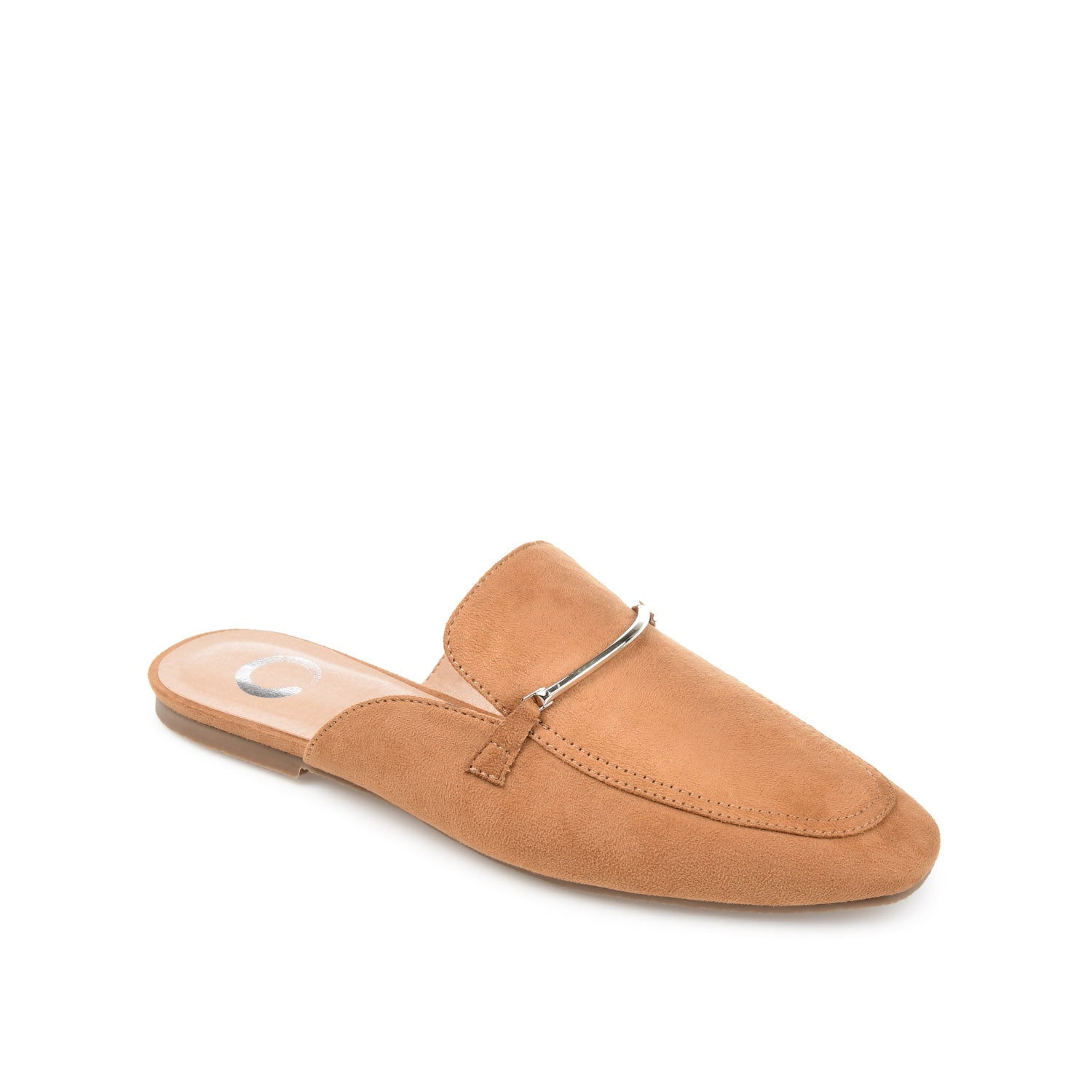 Journee Collection AMEENA MULED LOAFER FLATS IN FAUX LEATHER Tan
