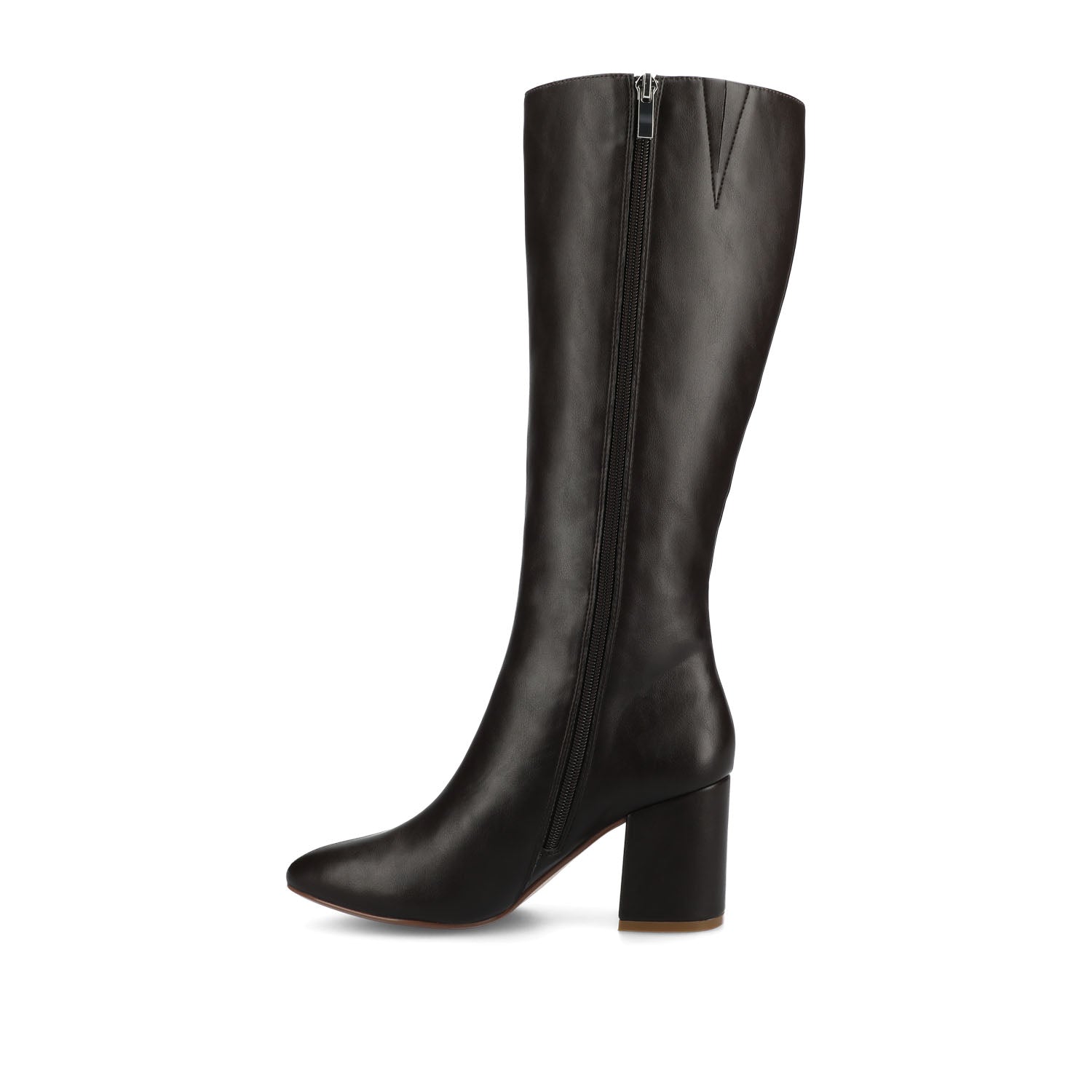 Journee Collection AMEYLIA FAUX LEATHER KNEE-HIGH BOOTS Brown PU